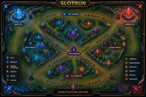 Slotrun MOBA strateji oyun modu harita görüntüsü